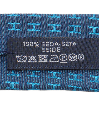 美品 HERMES ネクタイ シルク100％ ファソネH メンズ エルメス
