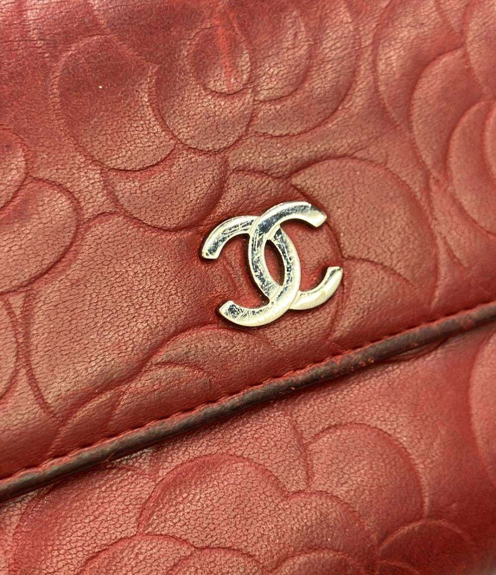 CHANEL 長財布 カメリア シルバー金具 レディース シャネル
