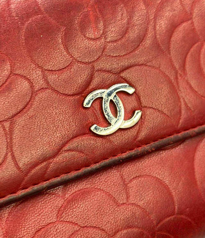 CHANEL 長財布 カメリア シルバー金具 レディース シャネル