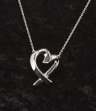 美品 ティファニー ネックレス SV925 ラビングハート パロマピカソ レディース TIFFANY&Co.