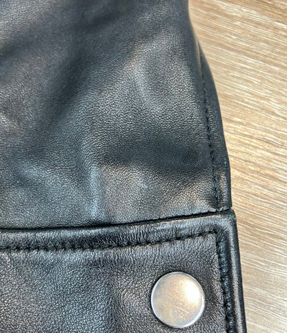 BOSS レザージャケット ノーカラー レディース SIZE DE34 (S) ボス
