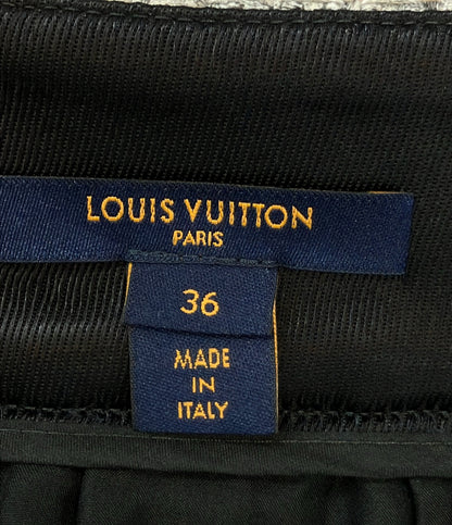 美品 LOUIS VUITTON ミニスカート ツイード ロゴ入りファスナーチャーム RW221B MR2 FMJU96 レディース SIZE 36 (S) ルイ・ヴィトン