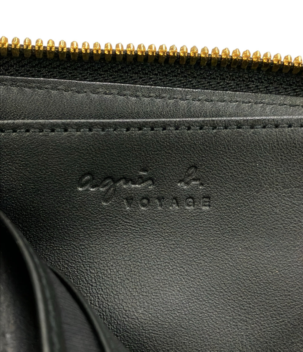 美品 Agnes b. VOYAGE L字ファスナー財布 皮革 レディース アニエスベーボヤージュ