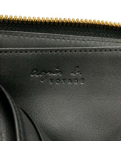 美品 Agnes b. VOYAGE L字ファスナー財布 皮革 レディース アニエスベーボヤージュ