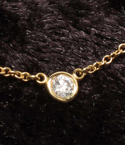 美品 ティファニー ネックレス K18 バイザヤード 1Pダイヤ レディース TIFFANY&Co.