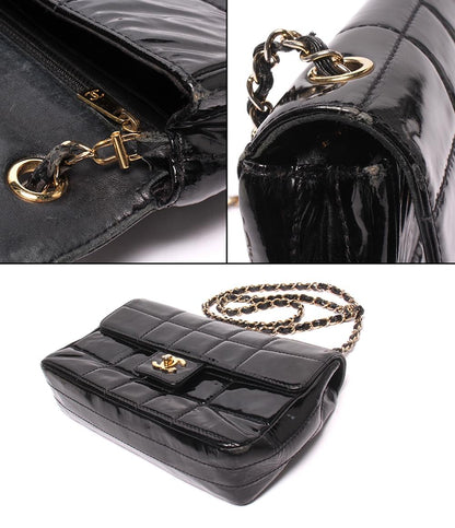 CHANEL チェーンショルダーバッグ シングルフラップ シングルチェーン ゴールド金具 チョコバー レディース シャネル