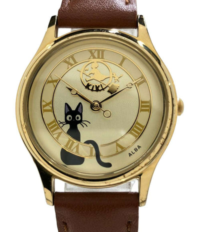 SEIKO 腕時計 魔女の宅急便 ジジ アルバ クオーツ ゴールド VJ21-KM20 レディース セイコー