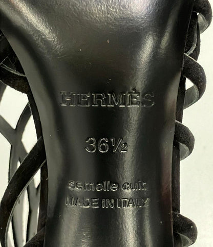 HERMES サンダル スウェード ゴールド金具 レディース SIZE 36.5 (24cm) エルメス