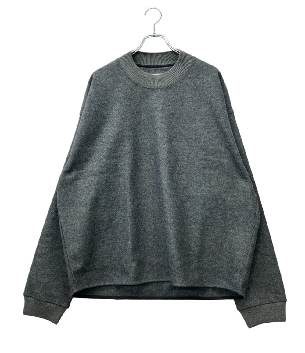 美品 JIL SANDER スウェットシャツ 長袖 クルーネック ウールメルトン 25AW J22GU0112 J40045 メンズ SIZE 52 (XL) ジルサンダー