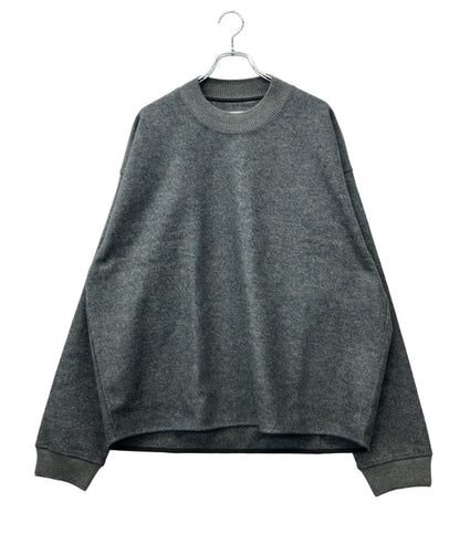 美品 JIL SANDER スウェットシャツ 長袖 クルーネック ウールメルトン 25AW J22GU0112 J40045 メンズ SIZE 52 (XL) ジルサンダー