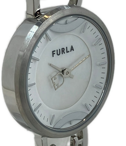 美品 Furla 腕時計 クオーツ シェル レディース フルラ