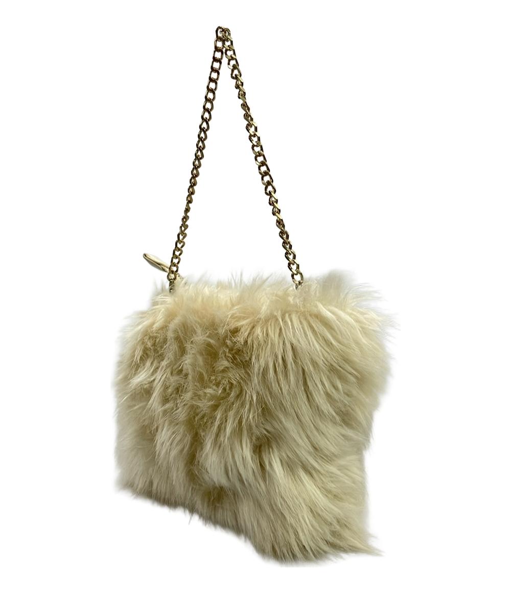 美品 EPOCA ハンドバッグ カラーフェイクファークラッチバッグ 2WAY レディース エポカ