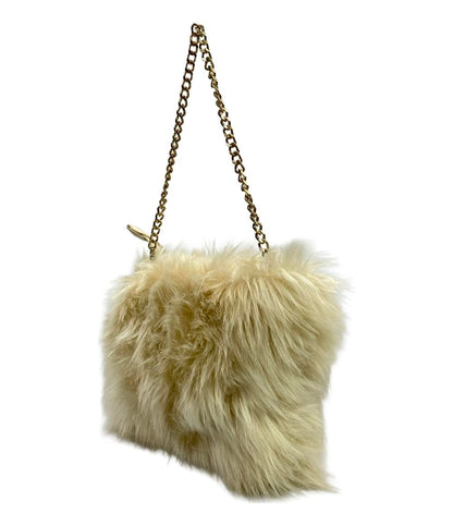 美品 EPOCA ハンドバッグ カラーフェイクファークラッチバッグ 2WAY レディース エポカ