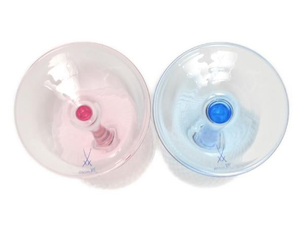 美品 マイセン ワイングラス 2点セット ペア Meissen