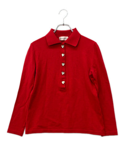 YVES SAINT LAURENT 長袖 襟付き ニット SSG6-886 レディース SIZE M イヴ・サンローラン