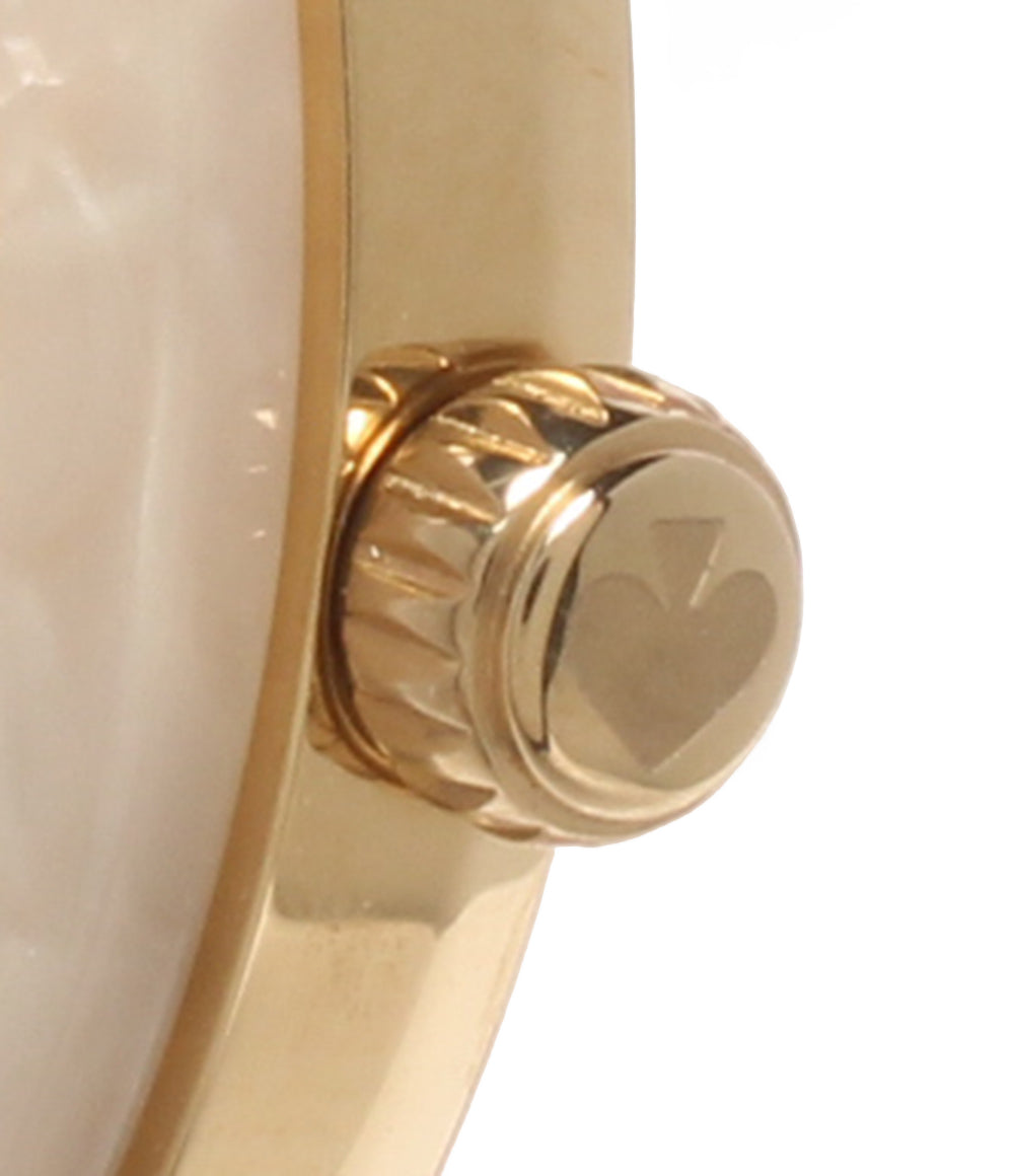 美品 Kate Spade 腕時計 クオーツ シェル KSW1520B レディース ケイトスペード
