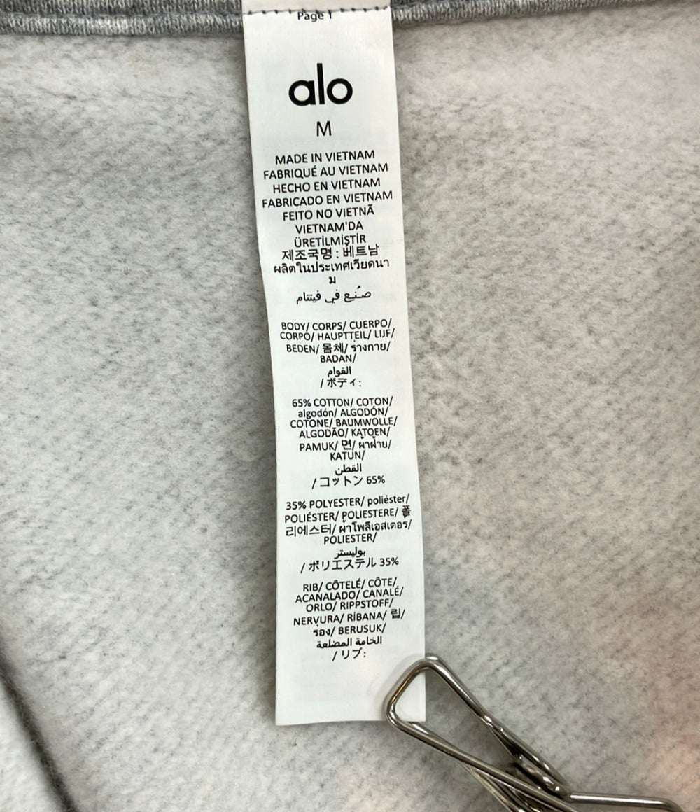 Alo Yoga スウェット ハーフジップ レディース SIZE M アロー ヨガ