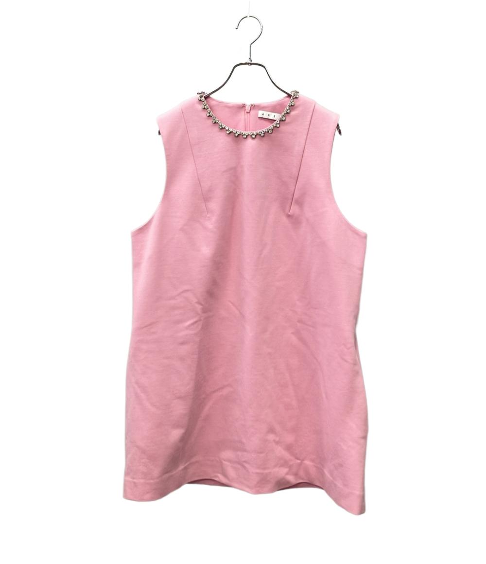 AREA ミニワンピース クリスタル付き 背面ハート型カットアウト ノースリーブ RN154562 レディース SIZE XL エリア