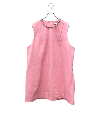 AREA ミニワンピース クリスタル付き 背面ハート型カットアウト ノースリーブ RN154562 レディース SIZE XL エリア