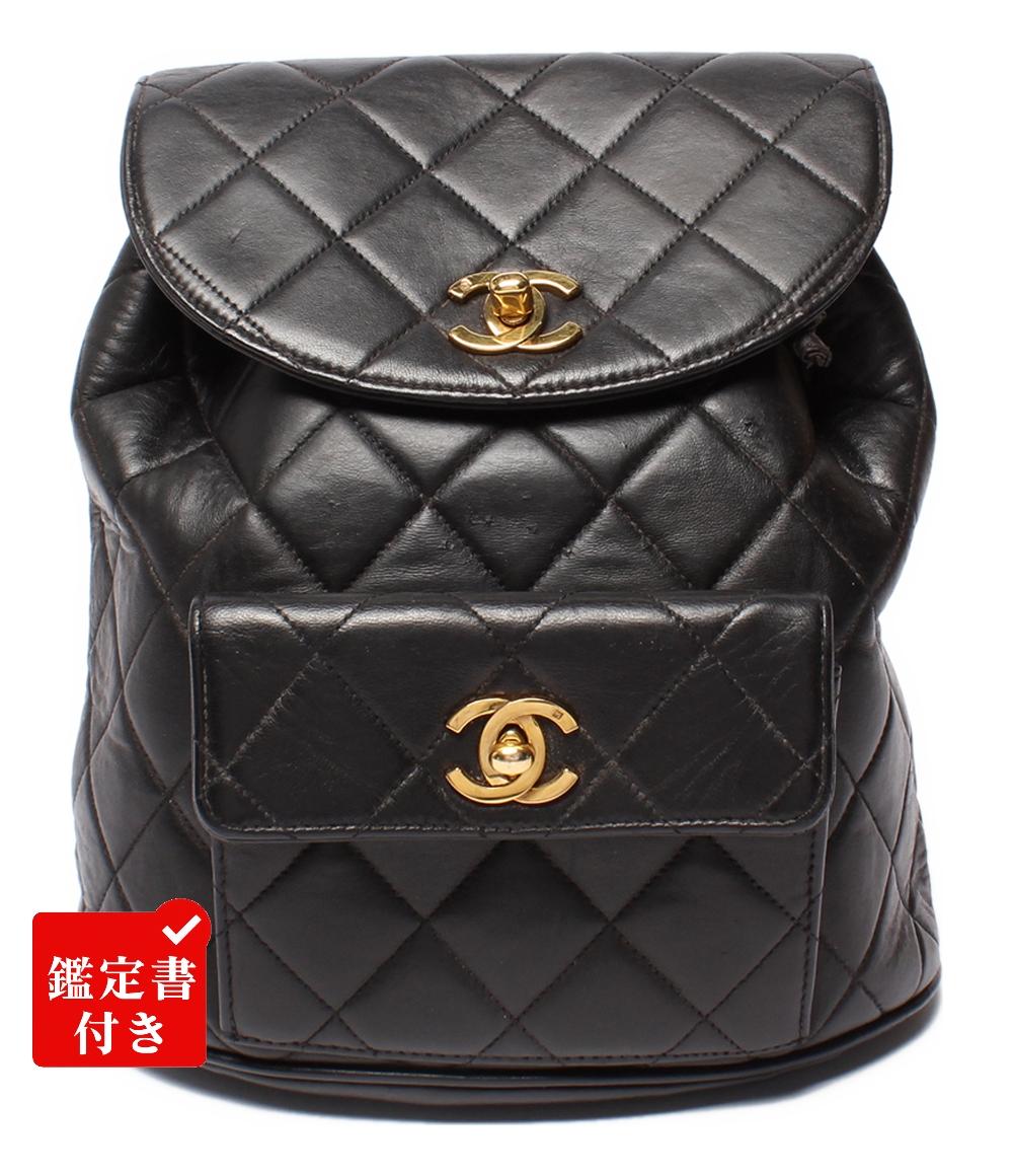 シャネル チェーンリュックサック バックパック マトラッセ ゴールド金具 ラムスキン A10177 レディース CHANEL