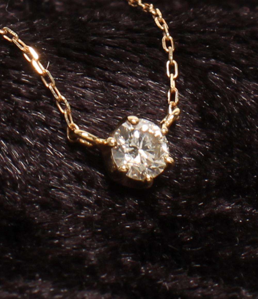 美品 ミルフローラ ネックレス K10 ダイヤ 0.15ct レディース Milluflora