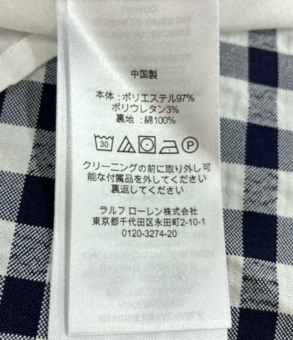 ローレン チェック柄ノースリーブフレアロングワンピース レディース SIZE 6 LAURAN