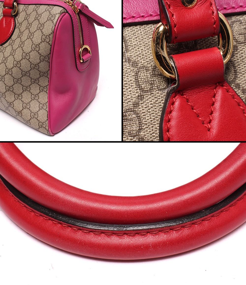 GUCCI バッグ　ピンク GUCCI ハンドバッグ ミニボストンバッグ GGスプリーム 409527 520981