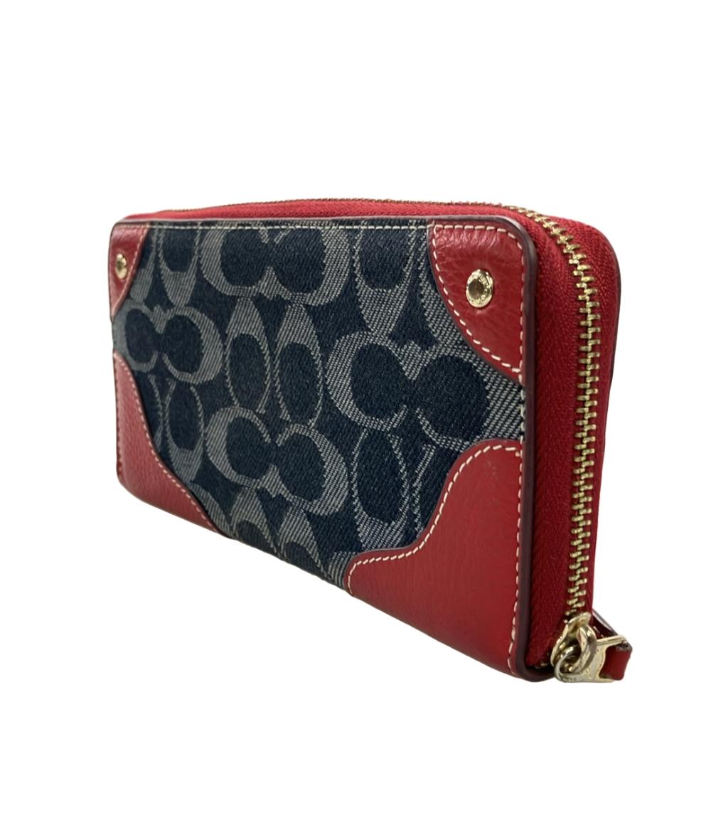 COACH ラウンドファスナー長財布 シグネチャー F53768 レディース コーチ