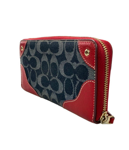 COACH ラウンドファスナー長財布 シグネチャー F53768 レディース コーチ