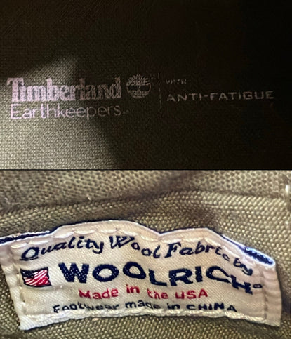 Timberland ヌバックワークブーツ フロントジップ × WOOLRICH メンズ SIZE 26.0 ティンバーランド
