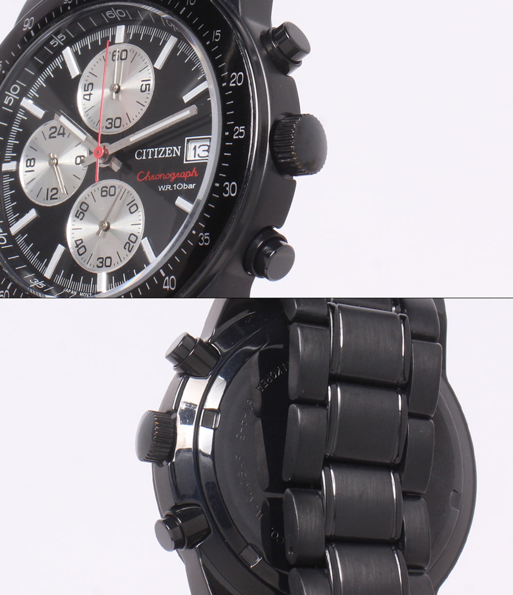 CITIZEN 腕時計 クオーツ ブラック 0610-K006783 メンズ シチズン