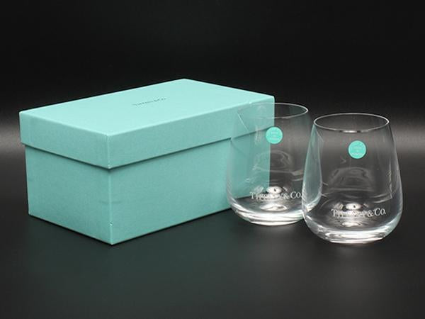 美品 TIFFANY&Co. グラス タンブラー 2点セット ペア TCO ティファニー