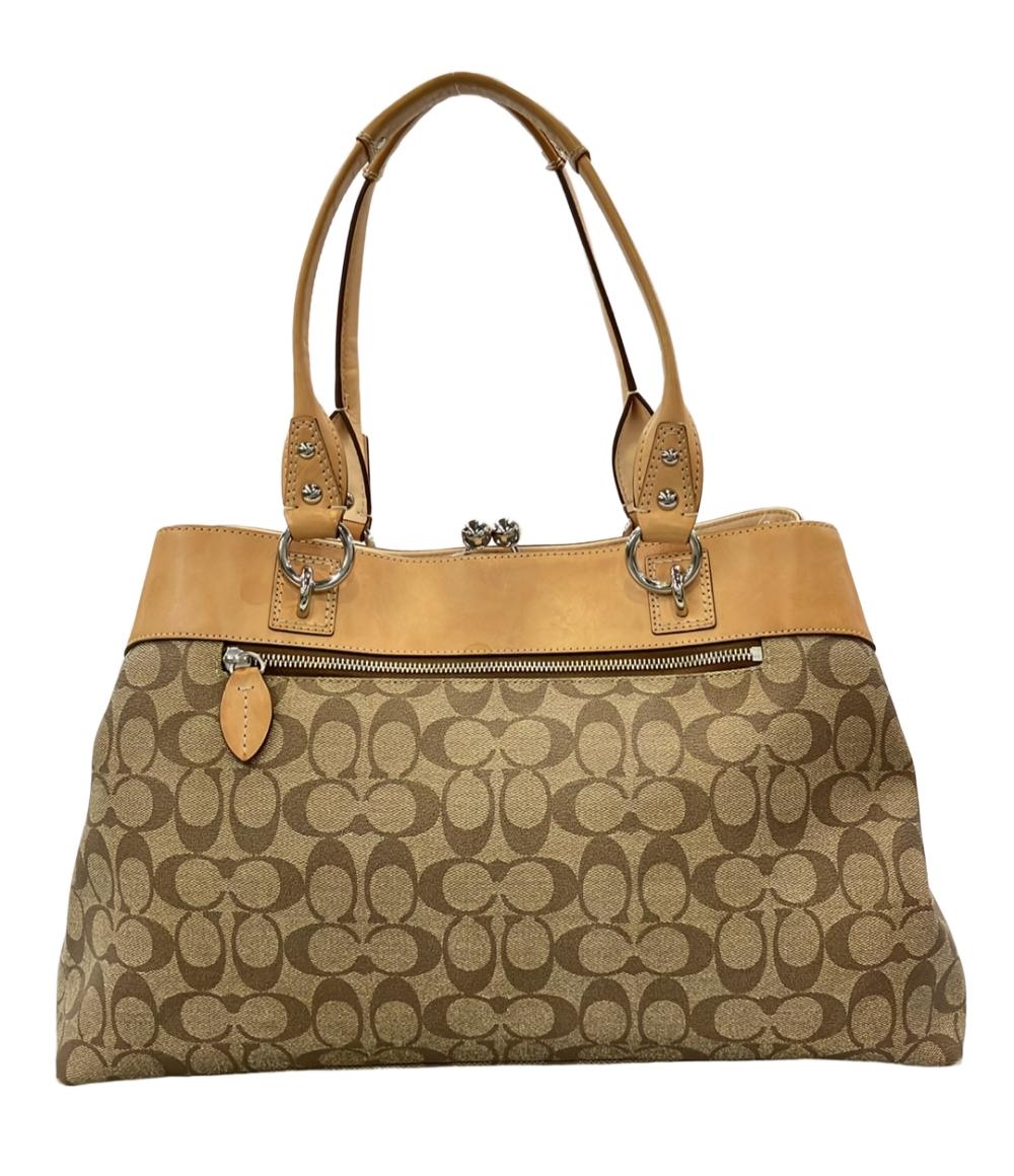 547 美品 COACH シグネチャー ハンドバッグ トートバッグ 肩掛け COACH トートバッグ ショルダーバッグ 肩掛け シグネチャー F15705