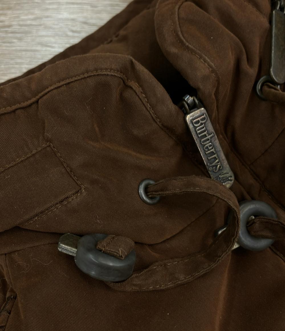 Burberrys 中綿コート 刺繍ロゴ フード付き インポート ブラウン FDA57