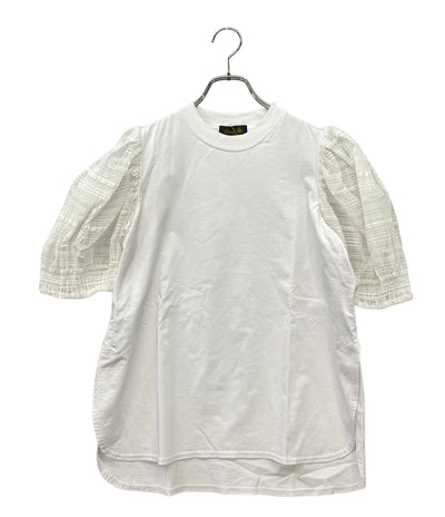 Drawer 袖切り替え半袖Tシャツ 6517-299-0667 レディース ドゥロワー