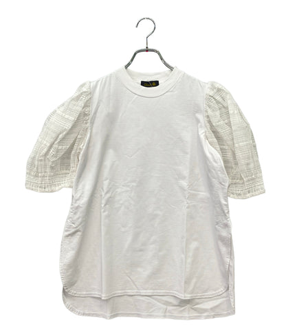 Drawer 袖切り替え半袖Tシャツ 6517-299-0667 レディース ドゥロワー