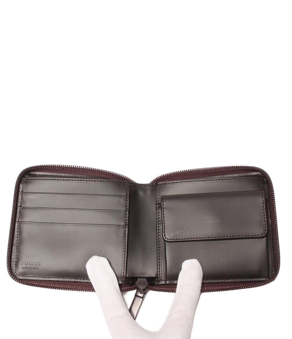 美品 GUCCI ラウンドファスナー二つ折り財布 034 1408 0801 メンズ グッチ