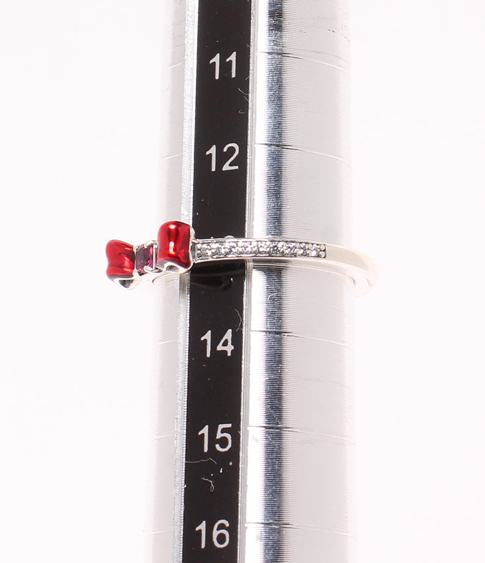 美品 PANDORA Disney リング 指輪 SV925 白雪姫 リボンモチーフ レディース SIZE 13号 パンドラ