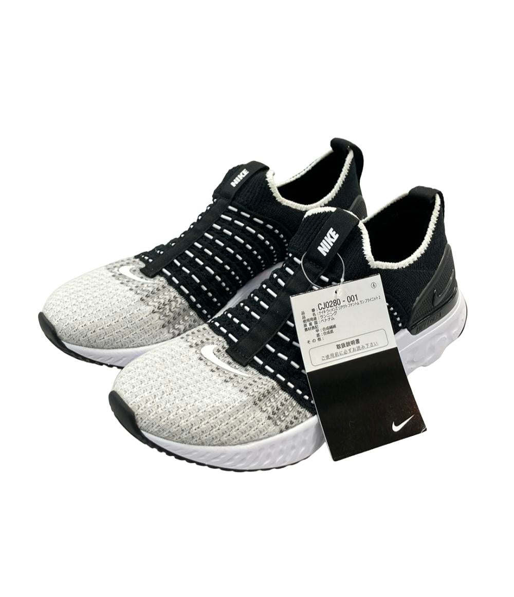 美品 NIKE スリッポン W REACT PHANTOM RUN FK 2 CJ0280-001 レディース SIZE 23.0 (M) ナイキ