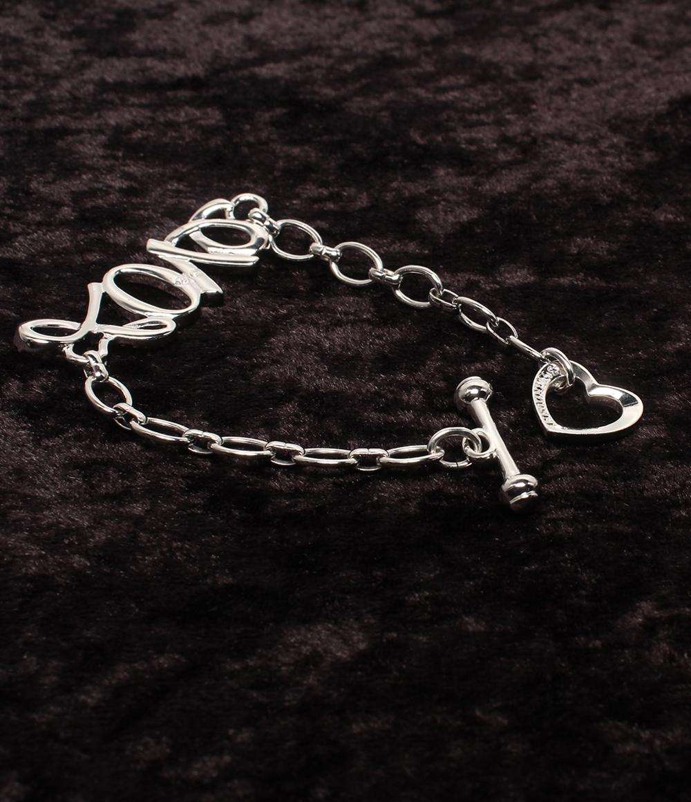 美品 SWAROVSKI ネックレス ハートモチーフ ブレスレット LOVEモチーフ 2点セット レディース スワロフスキー