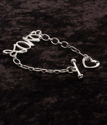 美品 SWAROVSKI ネックレス ハートモチーフ ブレスレット LOVEモチーフ 2点セット レディース スワロフスキー