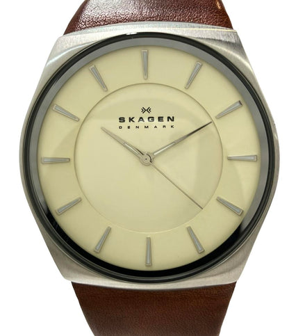 SKAGEN 腕時計 クオーツ アイボリー SKW6084 メンズ スカーゲン