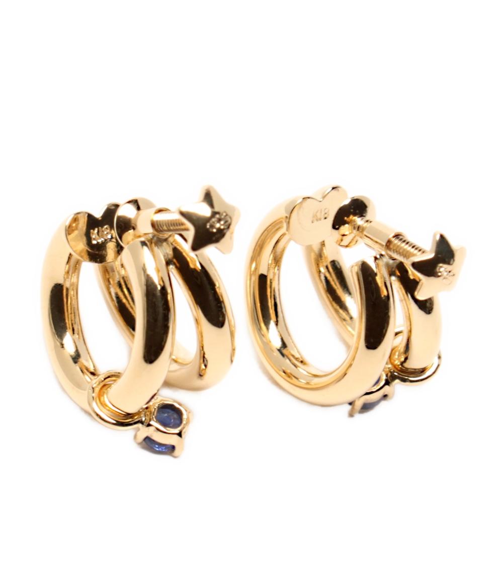 美品 スタージュエリー イヤリング K18 サファイア レディース STAR JEWELRY