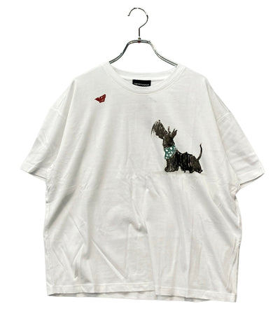 美品 Emporio Armani 半袖Tシャツ  WE LOVE DOGS #29 タグ 箱付き EW004386 AF24854 レディース SIZE L エンポリオ・アルマーニ