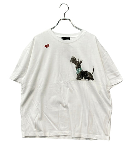 美品 Emporio Armani 半袖Tシャツ  WE LOVE DOGS #29 タグ 箱付き EW004386 AF24854 レディース SIZE L エンポリオ・アルマーニ