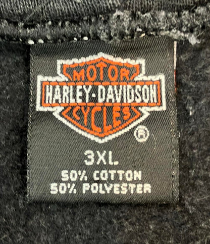 訳あり HARLEY DAVIDSON パーカー 長袖 スウェット フルジップ  ロゴ  バックプリント 00SS USA製 メンズ SIZE 3XL ハーレーダビッドソン