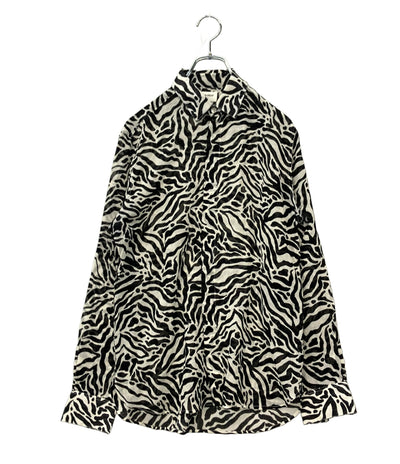 SAINT LAURENT 長袖シャツ 薄手 ゼブラ 564172 メンズ SIZE 37 (S) サンローラン