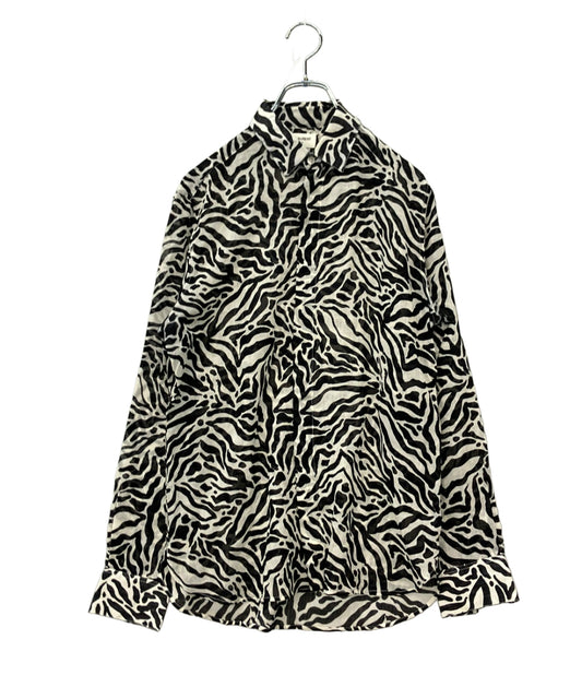 SAINT LAURENT 長袖シャツ 薄手 ゼブラ 564172 メンズ SIZE 37 (S) サンローラン