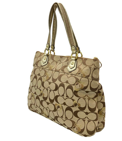 COACH トートバッグ ショルダーバッグ 肩掛け ポピー ラージシグネチャー F18711 レディース コーチ