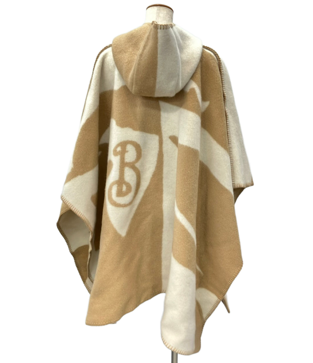 美品 BURBERRY コート ウール ケープ フード タグ付き キャメル 8079139 レディース SIZE 176 x 120cm バーバリー